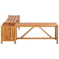 thumbnail image 6 of vidaXL Patio Corner Bench with Planter 46"x46"x15.7" Solid Acacia Wood, 6 of 8
