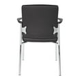 thumbnail image 4 of Fauteuil d'Appoint en Similicuir Noir avec Cadre Chromé, 4 of 5
