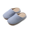 thumbnail image 4 of Taylonsss Women's Striped Round Toe Closed Heel Flat Slippers for Indoor and Outdoor Use Breathable Comfortable Lightweight Non-Slip Quiet Sole, 4 of 6