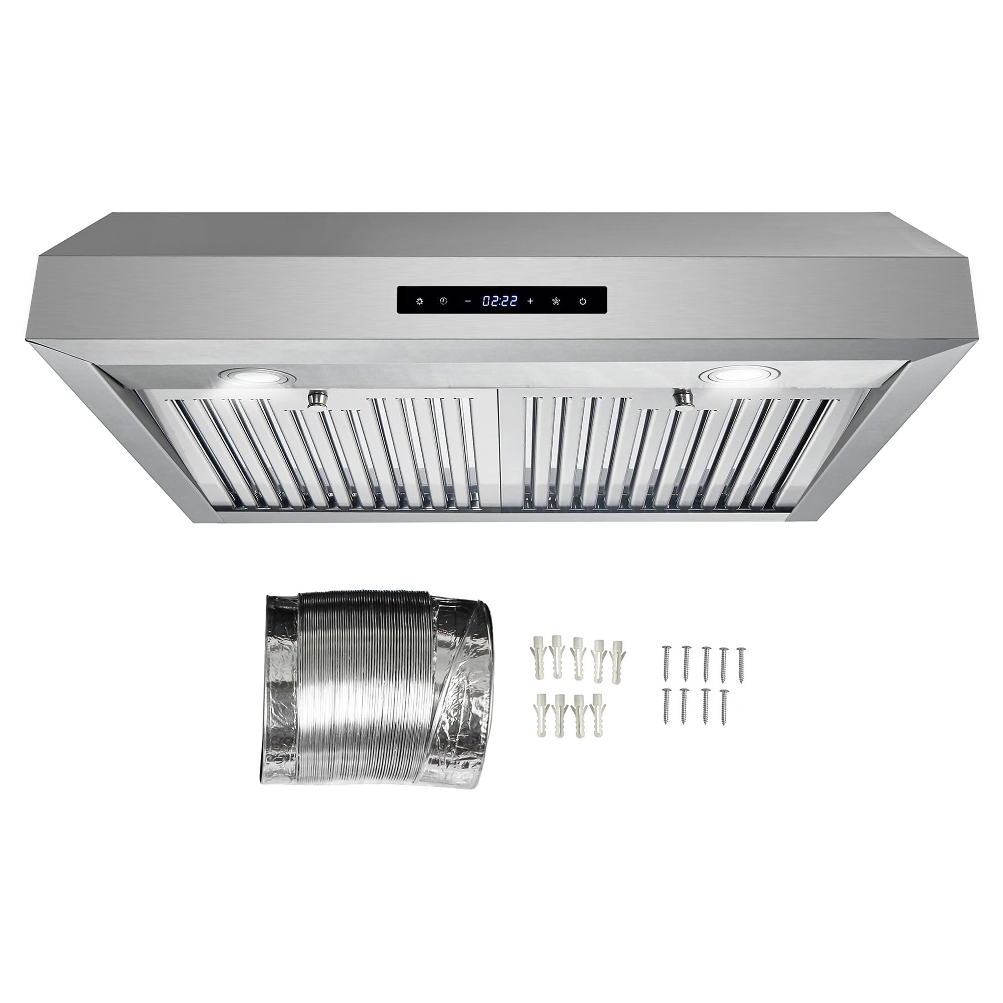 Pemberly Row 30" 380 CFM Ducted Under Cabinet Range Hood in Stainless Steel