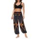 thumbnail image 1 of Txlixc Pantalones de entrenamiento para mujer, estampado digital bohemio, pantalones de yoga sueltos con lado dividido Txlixc Estilo de ocio, 1 of 9
