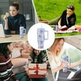 thumbnail image 5 of 40 oz Light Blue and White Floral Tumbler with Straw Lid,Insulated Cup Reusable Stainless Steel Travel Mug,Cupholder Friendly,Gifts for Women Men Him Her, 5 of 6