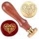 thumbnail image 1 of Sello de lacre con forma de corazón de 1 pulgada, cabeza de latón con mango de madera. Sello de lacre vintage con forma de corazón., 1 of 9