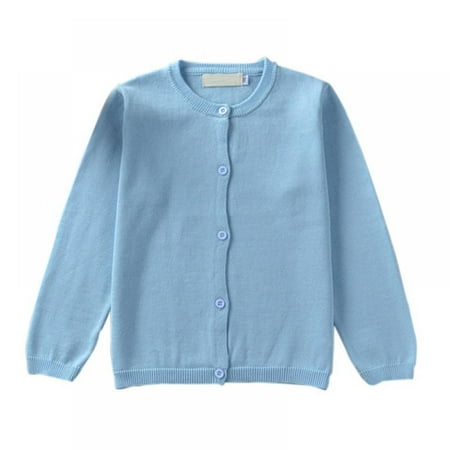 

SYNPOS 1-5T Baby Little Girls Cute Autumn Winter Button Knitted Sweater Cardigan Warm Clothes