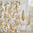 thumbnail image 3 of Shower Curtain Yellow Floral Shower Curtains for Bathroom Decor, Waterproof Polyester Shower Curtain Set with Hooks, Small Stall Size 36" x 72" Watercolor Wildflowers, 3 of 9