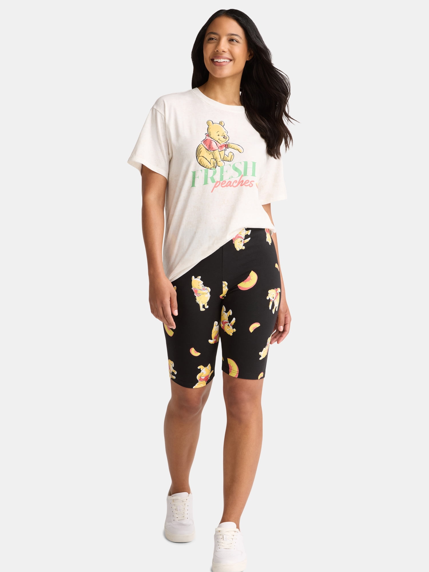 Disney Winnie the Pooh Women’s Fresh Peaches Graphic Tee, Sizes XXS-XXL