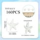 thumbnail image 2 of 160 cuentas de estrella de mar turquesa, dijes de estrella de mar, pequeñas cuentas florales blancas, colgantes para pulseras, collares y joyas., 2 of 6