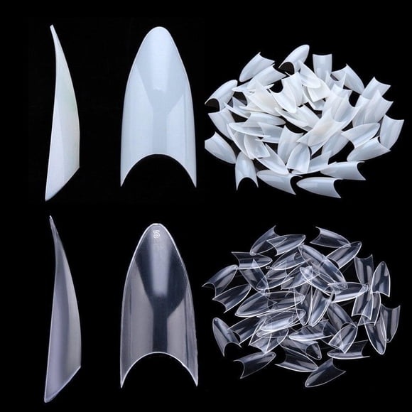 500pcs nail tips stiletto tips false nails nail tips 1523: Milky white Great Gift