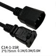 thumbnail image 3 of IEC 320 C14 Male Plug to USA 2Pin Female Socket Power Adapter Cable,C14 to Nema 1-15R 2P Power Adap, 3 of 5