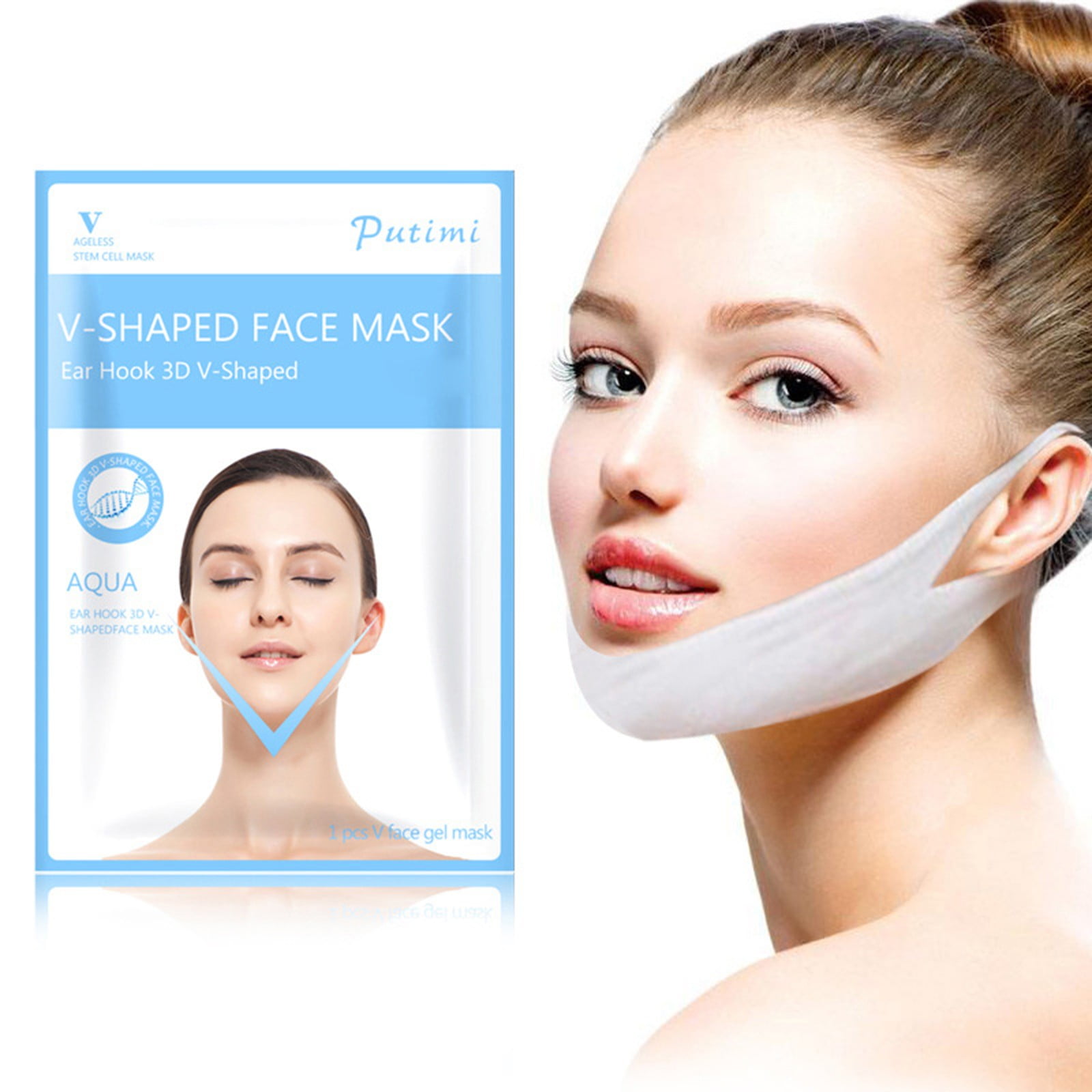 TYMEIK Double V Shape Chin Reducer Face Lifting Mask, Firming Tightening Mask Chin Up Patch V Lifting Mask for Men Face and Neck Slimmer - Walmart.com