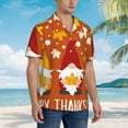 thumbnail image 6 of Uemuo Happy Thanksgiving Three Gnomes Printed Regular Fit Short Sleeve Casual Hawaiian Shirt for Men,Aloha shirt,Tropical shirt,Floral print shirt,Vacation Beach shirt-Medium, 6 of 9