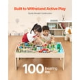 thumbnail image 4 of VEVOR Train Table 84 Pieces Wooden Kids Activity Table with Collapsible Storage Bin, 4 of 9