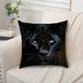 thumbnail image 6 of Lilixerw Panther Animal Print Linen Pillow Cover 18x18 Inch,with Zipper,Animal Decorative Cushion Cover for Sofa Living Room Bed,Black, 6 of 6