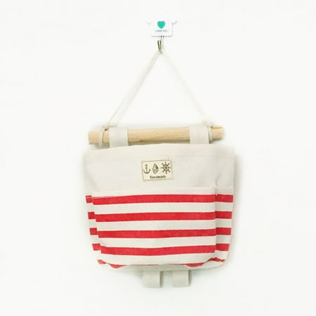 Single Storage Bag Joyfeel Clearance Stripe Single pocket hanging bag Holder Storage basket Rack makeup Cosmetic organizer box ()