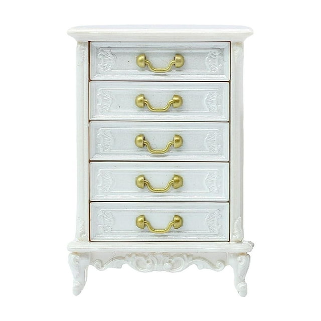 HILABEE Table de Chevet Rustique pour Salon, Meuble de Maison de Poupée, 5 Niveaux