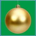 CENSENFA 7.87" Christmas Blue Matte Ornaments Gold Shatterproof Ball