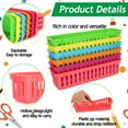 thumbnail image 6 of Pencil Basket Tray,24 Pack Plastic Classroom Pencil Organizer Basket,Small Pencil Holder Trays,Colorful Crayon Basket for Classroom Home Office Storage,Organization,9.3" L x 2.2" W x 2.4" H, 6 of 7