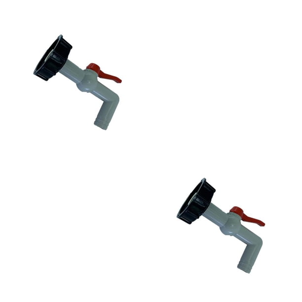 Speravity Contenedor IBC Grifos de caño de plástico Depósito Grifo de agua desmontable Conectores de control de encendido / apagado Barriles de montaje 90° 25mm 2piezas Speravity CBP495534