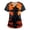 Ginger, variant on Scrubs for Women Oversized Short Sleeve V Neck Nurse Scrubs Halloween Printed Stretch Casual Shirt Medical Basic Lightweight Blouses for Women with Pockets, Black M
