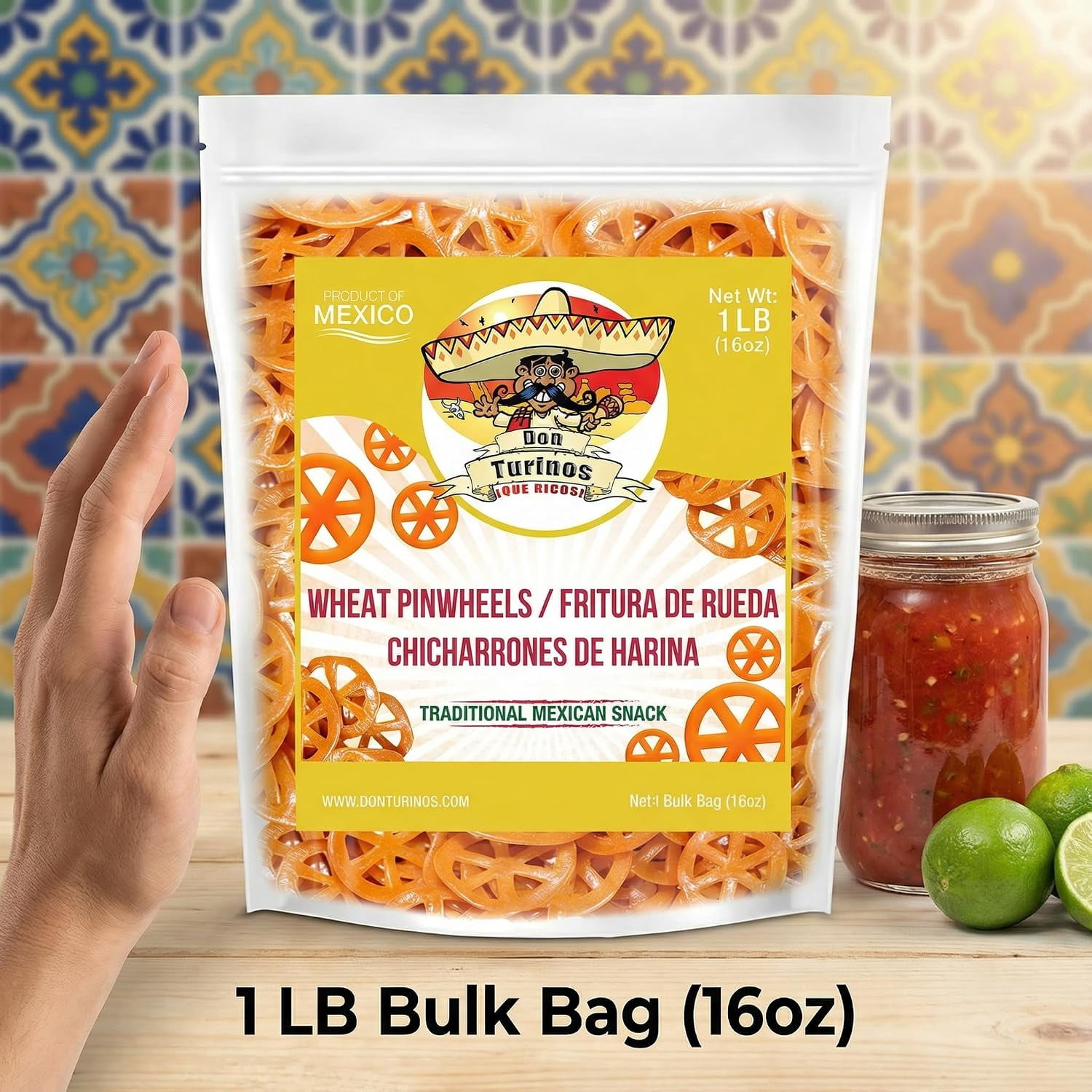 Duritos (Duros) Pinwheels Wheat Snacks 1LB - Mexican Wheat Wheel Pasta - Chicharrones De Harina by DonTurinos