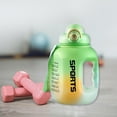 thumbnail image 4 of Large Capacity Plastic Water Bottle 1600ml | Outdoor Sports Gym Kettle with Handle & Straw | Hot & Cold Drink Leak-Proof Design | Durable Lightweight BPA-Free | Gradient Colors | 12x22cm, 4 of 6
