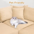 thumbnail image 6 of 54.3" Oversized Cloud Modular Sectional Couch,Extra-Thick Armrests Good Resilience Cushions Ergonomic Design Premium Soft Fabric,Easy Assembly For Living Rooms Study,Camel, 6 of 26