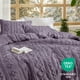 thumbnail image 5 of Juego de edredón Bedsure, estilo bohemio, tamaño queen, color morado grisáceo, 5 of 9