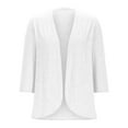 thumbnail image 6 of FAIWAD Womens Cropped Cardigan 3/4 Length Sleeve Soft Solid Color Lightweight Blouses Open Front Thin Cardigans, 6 of 9