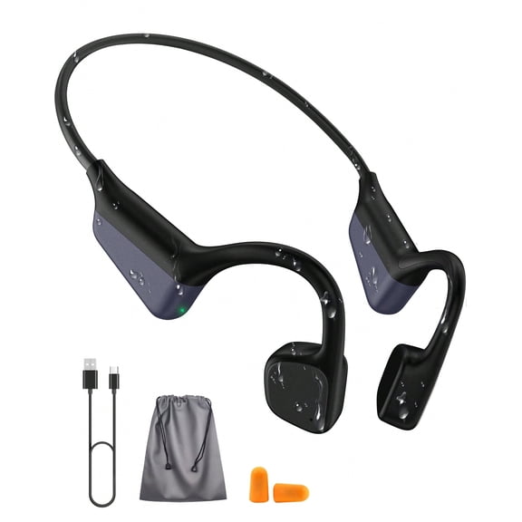Open-Ear Bone Conduction Headphones Bluetooth 5.4 Sport Earbuds, IPX6 Waterproof 20H Battery 27g Lightweight for Running, Cycling, Hiking Safety, with ENC Mic