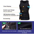 thumbnail image 3 of Molutan Men’s Compression Shirt Slimming Body Shaper Sport Tank Top Abdomen Undershirt for Gym Fitness Waist Trainer Vest(Black,3XL/4XL), 3 of 8