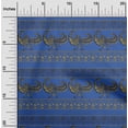 thumbnail image 1 of oneOone Georgette Viscose Fabric Floral & Peacock Block Print Fabric BTY 42 Inch Wide, 1 of 4