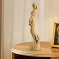 thumbnail image 3 of Estatua de niña, adorno de escritorio, pieza de arte, escultura de madera, figura de señora para escritorio, sala de estar, entrada, oficina,, 3 of 9