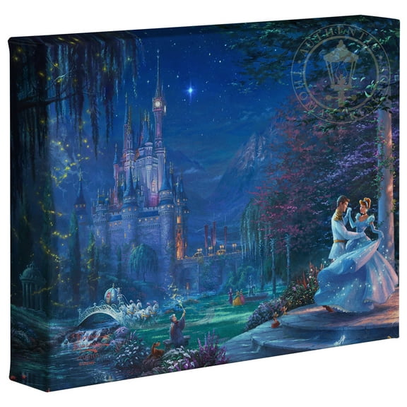 Thomas Kinkade Cinderella Dancing in the Starlight - 8" x 10" Gallery Wrapped Canvas