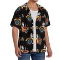 thumbnail image 2 of Goofa Cartoon Tractor Printed Men's Casual Short-sleeved Shirt,Lightweight Breathable Button-down,Summer Casual men's top,Versatile Fashion shirt-3X-Large, 2 of 7