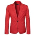 thumbnail image 1 of Mens Solid Color Slim Fit Business Casual Blazer, 1 of 5