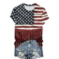 thumbnail image 3 of cocolona 4th of July Shirts Women USA Flag Print Patriotic T-shirts Summer Casual Short Sleeve Tops Graphic Tees, 3 of 4