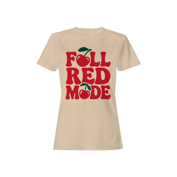 Full Red Mode Cherry Design Women's T-shirt