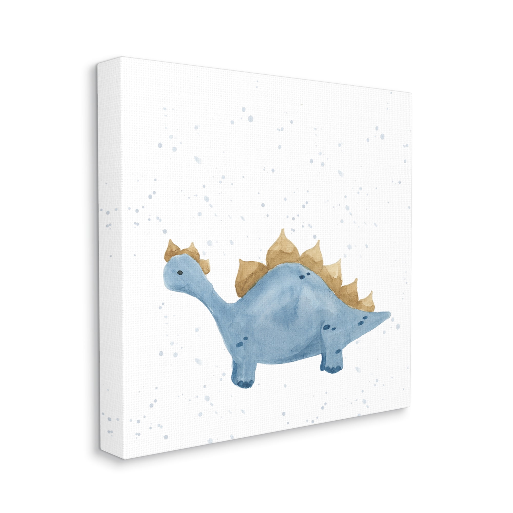 Stupell Pastel Blue Stegosaurus Dinosaur Animals & Insects Painting Gallery Wrapped Canvas Print Wall Art