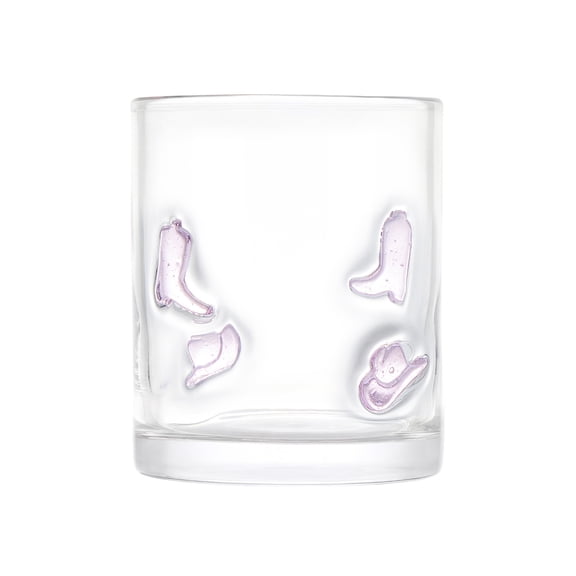 Thyme & Table 12 fl oz Pink Cowboy Charms Drinking Glass