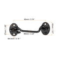 thumbnail image 2 of Unique Bargains 4 Inch Hook Eye Latch, 2 Pack Stainless Steel Privacy Hook and Eye Latch Gate Latch Lock, Black, 2 of 6