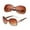 Brown, variant on WTOBBY Women's Retro Plastic Sunglasses for Summer, Vintage Cat Eye UV400 Protection Shades, Fashion Oval Frame Eyewear with Gradient Lenses,Black