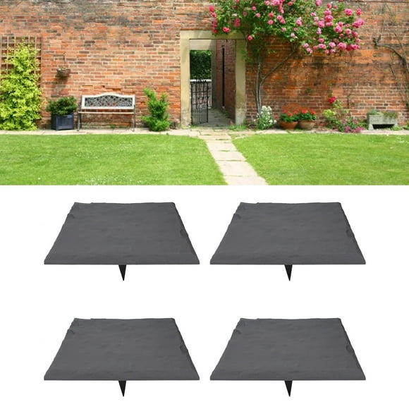 Stepping Stones, Decorative Walkway Pavers with Ground Stakes, Resin Material 15.5x15.5in Large Stepping Stones Outdoor, Outdoor Walkway Path Pavers for Garden Pathway