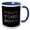 Blue/White, variant on 3drose, Follow Your Dream Unique, Beautiful Decorative Text on Black, 11oz Two-tone Red Mug