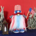 thumbnail image 4 of Gnomos patrióticos Muñeca sin rostro Decoraciones del 4 de julio Día de la Independencia Americana Decoraciones del Día de los Veteranos Tomte y Rayas Nisse, 4 of 5