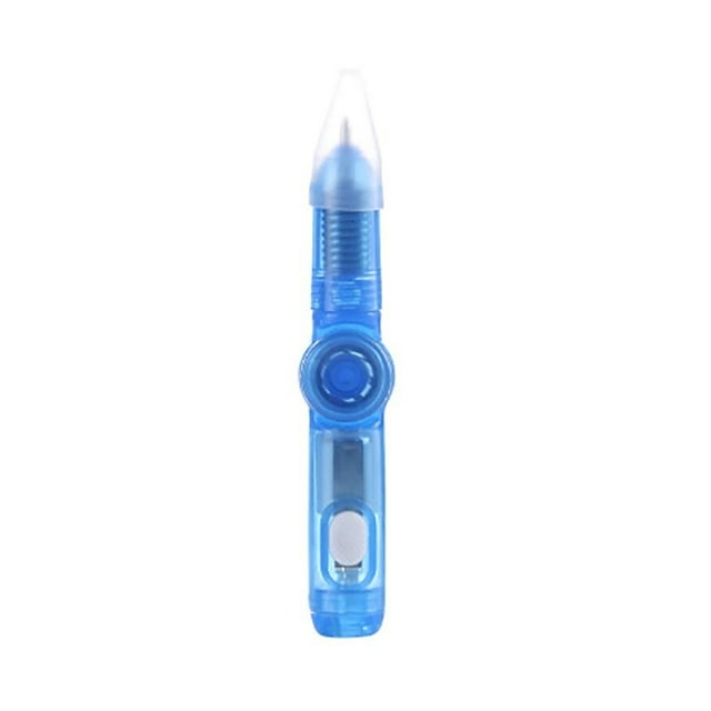 Maoww Stylo à Bille Gyroscopique Rotatif en ABS Portable Réutilisable à DEL Lumineux à Main pour Soulager la Pression Jouet de Bout des Doigts Couleur Aléatoire