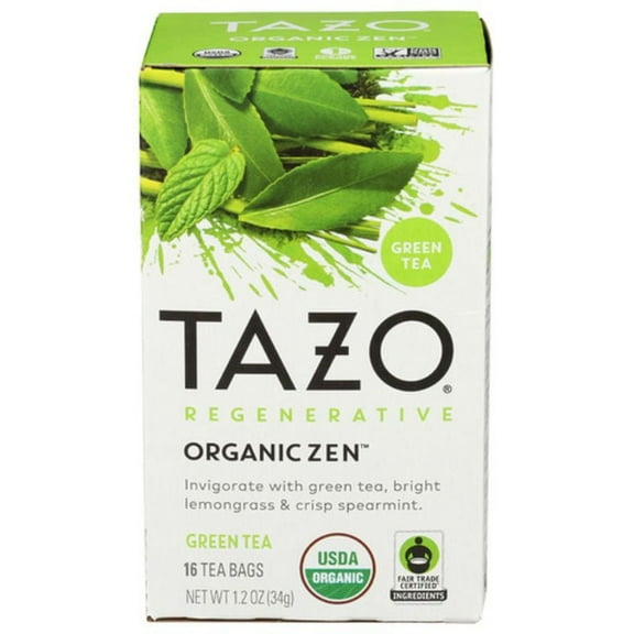 Tazo Tea Organic Zen Tea 16 ct Pack of 3