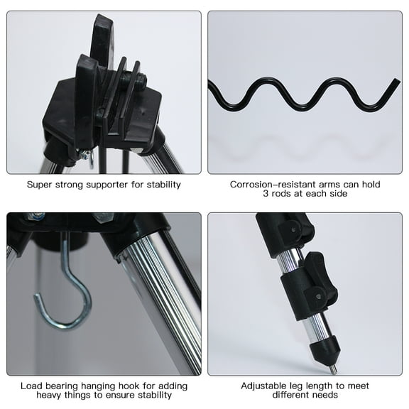 Rod Fishing Rods Tripod Stand Telescopic Aluminum Alloy Fishing Rod Holder