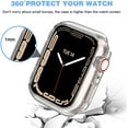 thumbnail image 3 of Southwit Compatible for Clear Apple Watch Band 45mm 44mm 42mm 41mm 40mm 38mm Ultra, Men Women Watch Band with Case Sport Jelly Transparent Strap for iWatch Series 8 7 6 5 4 3 2 1 SE, 3 of 5