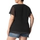 thumbnail image 3 of Blusa de verano para mujer de talla grande Agnes Orinda, con cuello en V, mangas acampanadas y puntos suizos, 1X negra, 3 of 7