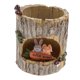 thumbnail image 4 of Maceta pequeña con forma de tocón de , soporte para bolígrafos, figura decorativa de resina, maceta para oficina, patio, sala de estar, jardín, Conejo, 4 of 8